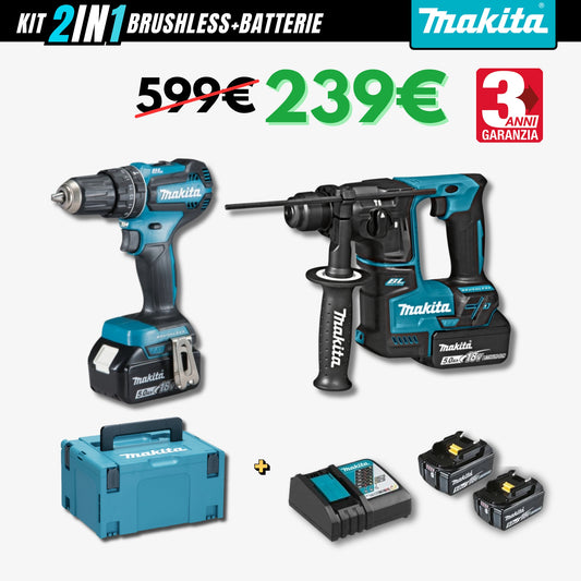 Kit 2in1 Makita: Trapano+Tassellatore